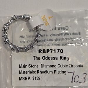 The Odessa Silver Ring with Diamond Cubic Zirconia